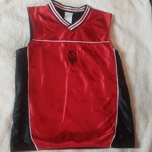 Athletic Works Red and Black Kids Tank Top